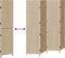 vidaXL - Kamerscherm - 4 - Paneel - Vouwbaar - Beige - 196x180 - cm - Poly - Rattan
