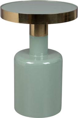 Zuiver Glam Bijzettafel Rond 36 cm Groen/ Goud