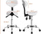 VDD Zadelkruk - Ergonomisch - Verstelbare Hoogte 55-73 cm - Wit