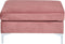 Beliani EVJA - Hoekbank met ottomaan - Roze - Fluweel