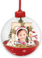 ZEP - Foto Kerstbal Rood Loek voor foto formaat 3,5 x 4,5 cm - rond 10 cm - LS448