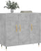vidaXL - Dressoir - 90x34x80 - cm - bewerkt - hout - betongrijs