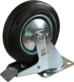 Benson Zwenkwieltje - met rem - rubber zwart - draagkracht 205 kg - zwenkwielen