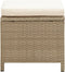 vidaXL - Tuinkrukken - 2 - st - met - kussens - poly - rattan - beige
