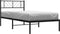 vidaXL - Bedframe - met - hoofdbord - metaal - zwart - 80x200 - cm