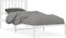 vidaXL - Bedframe - met - hoofdbord - metaal - wit - 90x200 - cm