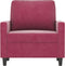 Fauteuil 60 cm fluweel wijnrood
