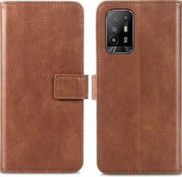 imoshion Hoesje Geschikt voor Oppo A94 (5G) Hoesje Met Pasjeshouder - imoshion Luxe Bookcase - Bruin