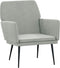 vidaXL Fauteuil 62x79x79 cm fluweel lichtgrijs