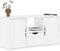 vidaXL - Tv-meubel - met - lade - ODDA - 79x24x40 - cm - massief - grenenhout - wit