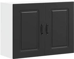 vidaXL - Keukenwandkast - Kalmar - bewerkt - hout - zwart