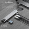 Linq LQ48010 - Pro Multiport Hub 8in1 USB-C - 4K/60Hz HDMI Gigabit Ethernet - Grijs