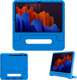 imoshion Galaxy Tab S7 FE/S7 Plus/S8 Plus - Kidsproof Backcover - Schokabsorberend met handvat - Blauw