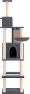 vidaXL - Kattenmeubel - met - sisal - krabpalen - 201 - cm - donkergrijs
