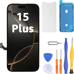 Display for iPhone 15 Plus LCD 6.7 Inch FHD Touch Screen Touch Screen Digitizer Frame Assembly Repai