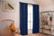 Larson - Luxe effen blackout gordijn - met haken - 1.5m x 2.5m - Donkerblauw