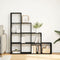 vidaXL - Kamerscherm - / - boekenkast - 4-laags - 131,5x29x131,5 - cm - hout - zwart
