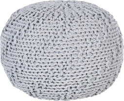 PRIENE - Poef - Lichtgrijs - 50 cm - Katoen