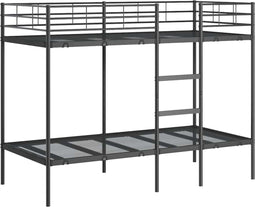 vidaXL - Stapelbed - zonder - matras - 100x190 - cm - staal - zwart