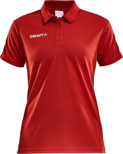 Craft Progress Polo Pique - Sportpolo - Sneldrogend materiaal - Rood/wit - Maat S