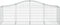 vidaXL - Schanskorven - 4 - st - gewelfd - 200x50x60/80 - cm - gegalvaniseerd - ijzer