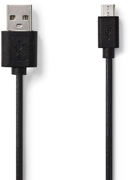 Nedis CCGP60500BK50 - USB A naar USB 2.0 micro kabel - 500 cm - Zwart