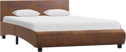 vidaXL - Bedframe - kunstleer - bruin - 120x200 - cm