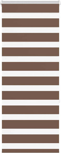 vidaXL - Zebra - rolgordijn - 55x150 - cm - stofbreedte - 50,9 - cm - polyester - bruin