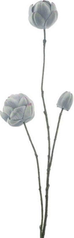 Kunstbloem water lily bud grey, 81 cm