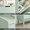 SoBuy FSR100-GR - Smalle Schoenenkast - 4 Kleppen - Groen 100x90x19 cm