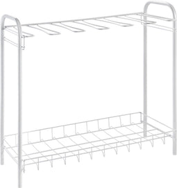 Metaltex - Schoenenkast - Schoenenrek voor Laarzen en Schoenen - 2 Verdiepingen - Wit - 63x24x59 cm