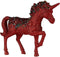 Decoratieve figuren Eenhoorn Rood Plastic 9,5 x 31 x 40 cm (6 Stuks)