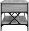 vidaXL - Salontafel - 100x50x50 - cm - bewerkt - hout - en - metaal - grijs - sonoma