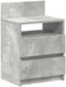 vidaXL - Nachtkastjes - 2 - st - met - 2 - lades - 40x33x60 - cm - betongrijs