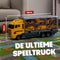 Nince Speelgoedtruck - Speelgoed Auto's - 11 Voertuigen - Geel/Zwart