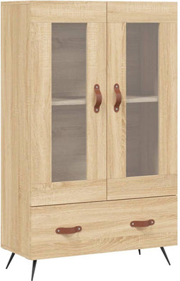 vidaXL - Hoge - kast - 69,5x31x115 - cm - bewerkt - hout - sonoma - eikenkleurig