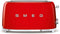 Smeg TSF02RDEU - Broodrooster - 1500W 2 sleuven 6 bruining-niveaus - Rood