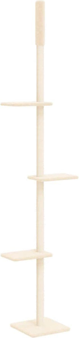 vidaXL - Kattenmeubel - vloer - tot - plafond - 267,5-297,5 - cm - crèmekleurig