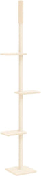 vidaXL - Kattenmeubel - vloer - tot - plafond - 267,5-297,5 - cm - crèmekleurig