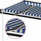 vidaXL - Luifel - automatisch - met - LED - en - windsensor - 500x350 - cm - blauw - wit