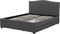 MONTPELLIER - Bed met opbergruimte - Donkergrijs - 160 x 200 cm - Polyester