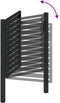 vidaXL - Tuinhek - afsluitbaar - 100x100 - cm - aluminium - zwart