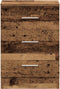 vidaXL - Nachtkastjes - 2 - st - 38x35x55 - cm - bewerkt - hout - oud - houtkleurig