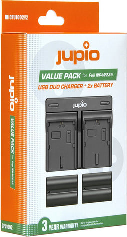 Jupio NP-W235 - USB Dual Charger - 2x 2300mAh Accu's (2 stuks)