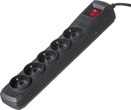 ActiveJet Black Power Strip met Cord ACJ COMBO 5G / 3M / BEZP. Auto / CZ.