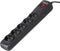 ActiveJet Black Power Strip met Cord ACJ COMBO 5G / 3M / BEZP. Auto / CZ.