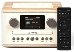 Pure Classic C-D4 - CD- en radiosysteem - DAB+ FM Bluetooth USB TFT-kleurenscherm - Wit/Eiken