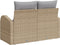 vidaXL - 2-zitbank - voor - in - de - tuin - met - kussens - - - Beige - Poly - Rattan