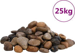 vidaXL - Kiezelstenen - gepolijst - 2-5 - cm - 25 - kg - meerkleurig