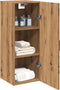vidaXL - Wandkast - 34,5x34x90 - cm - bewerkt - hout - artisanaal - eikenkleur